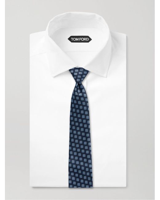 Canali Blue 8cm Silk-dobby Tie for men