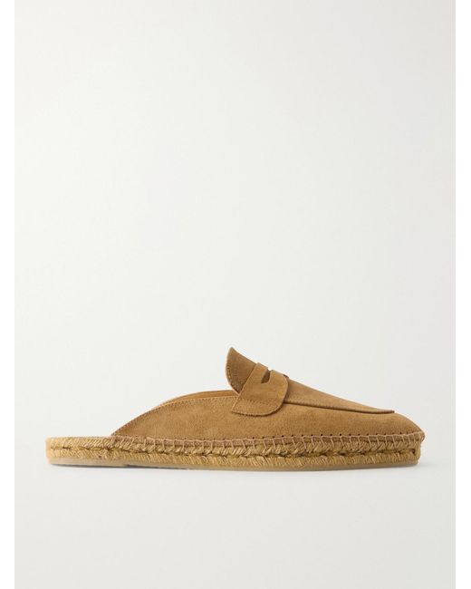 Castaner Natural Nando Suede Backless Espadrilles for men