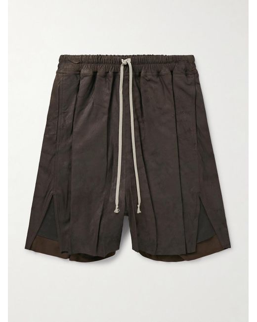 Shorts A Gamba Dritta di Rick Owens in Gray da Uomo