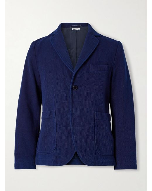 Blue Blue Japan Blue Sashiko Cotton-piqué Suit Jacket for men