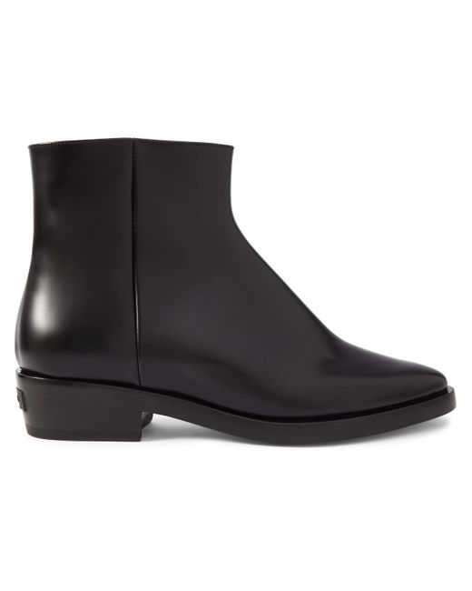 Fear Of God Black Western Low Leather Ankle Boots for men