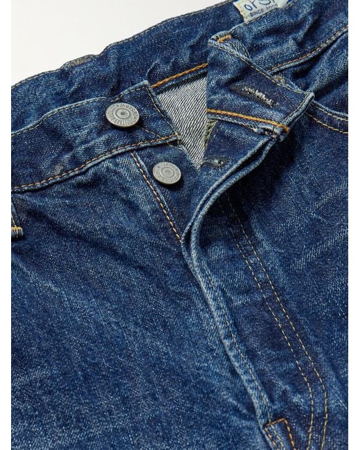 Orslow Blue 105 Straight-leg Patchwork Selvedge Jeans for men