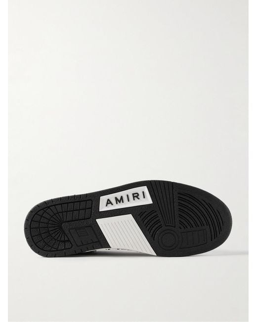 Amiri White Stars Low Appliquéd Leather Sneakers for men