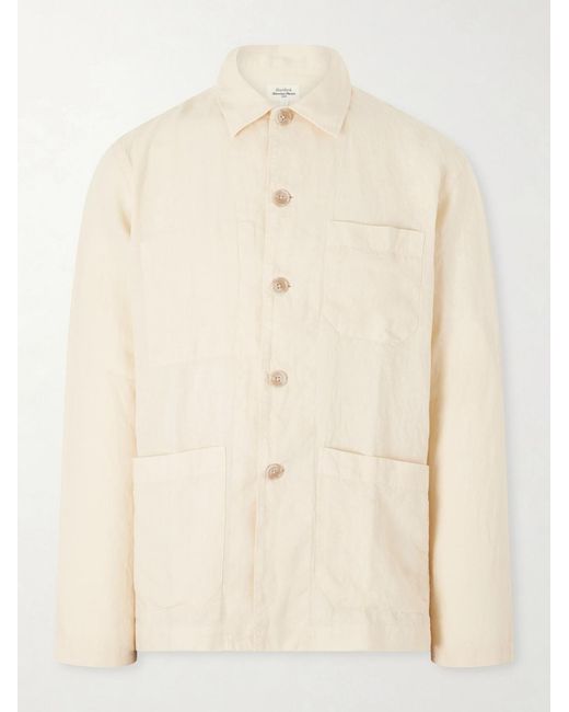 Hartford Natural Perry Linen And Cotton-Blend Woven Jacket for men