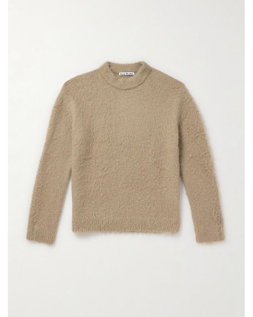 Acne Natural Brushed-Knit Sweater for men