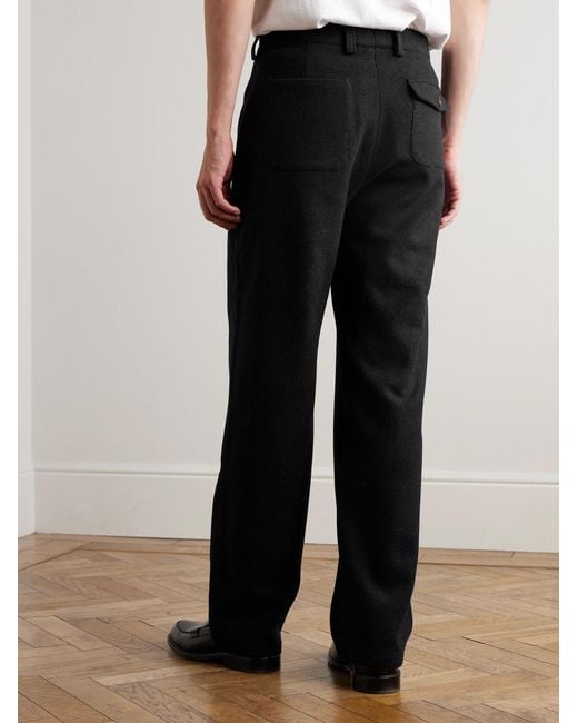 Pantaloni A Gamba Dritta di Oliver Spencer in Black da Uomo