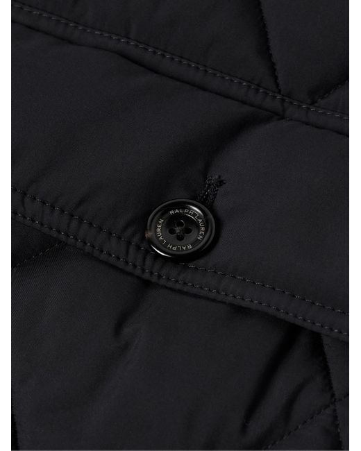Ralph Lauren Black Carleton Slim-Fit Quilted Shell Down Gilet for men