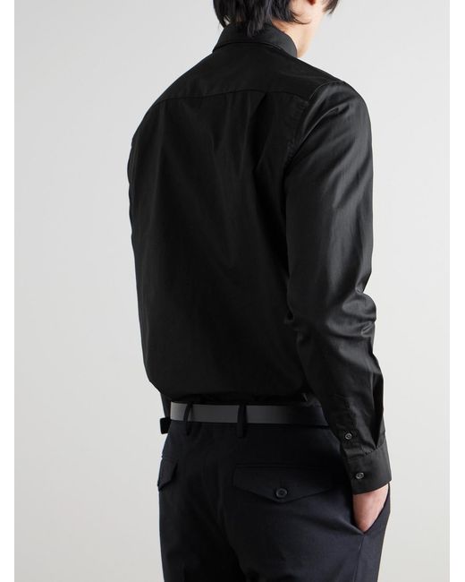 Mr P. Black Business Organic Cotton-Poplin Shirt for men