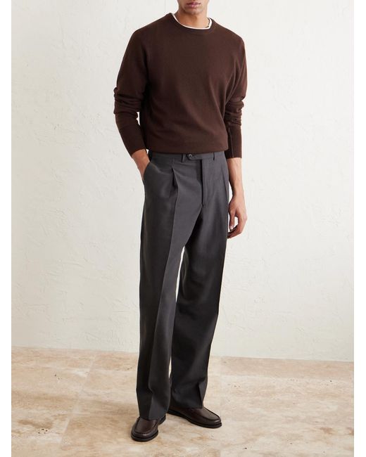William Lockie Purple Oxton Cashmere Sweater for men