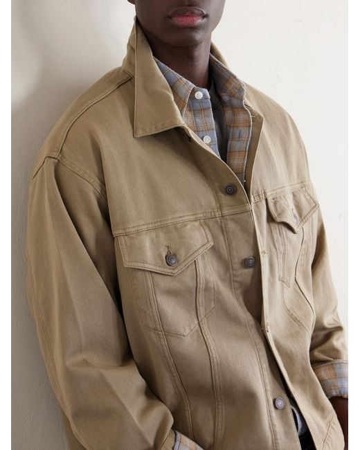 A.PRESSE Natural Silk And Cotton-Blend Piqué Jacket for men