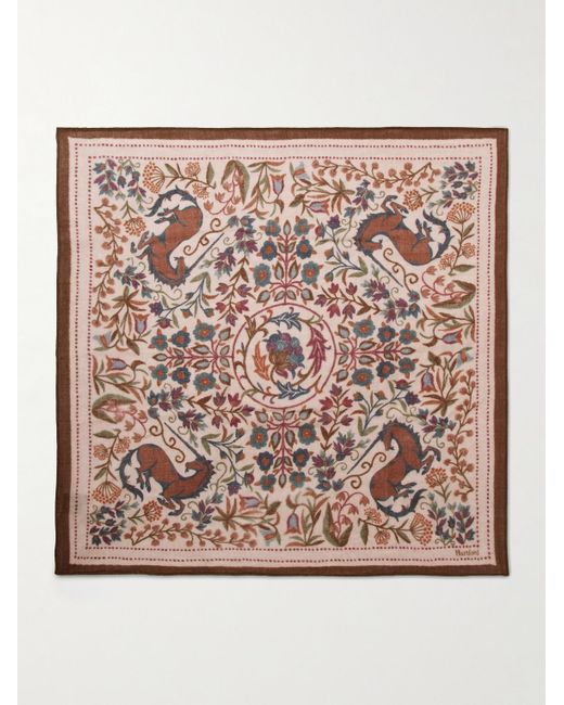 Hartford Pink Printed Wool Bandana for men