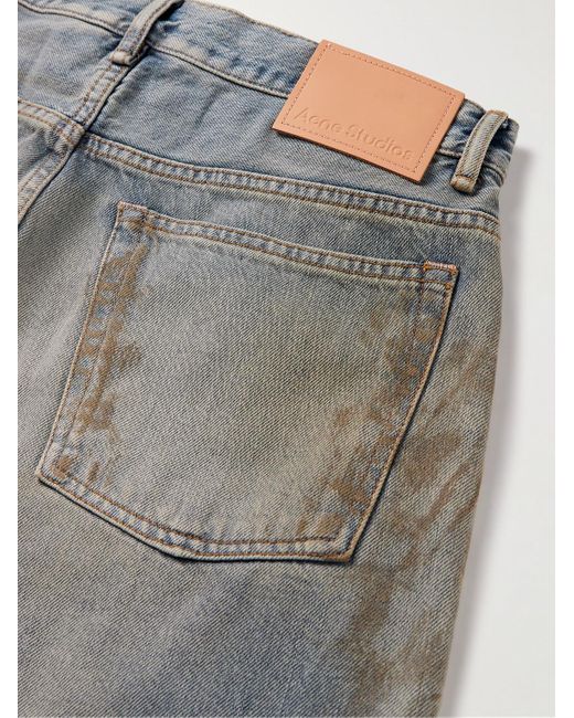 Acne Blue Straight-Leg Distressed Jeans for men