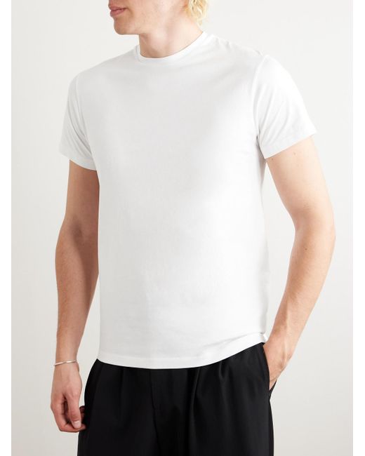 T-shirt in jersey di cotone di Jil Sander in White da Uomo