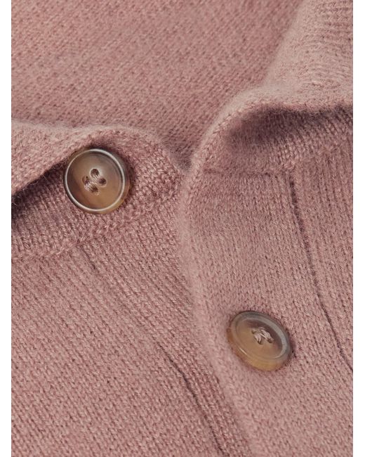 Ghiaia Pink Cashmere Polo Shirt for men