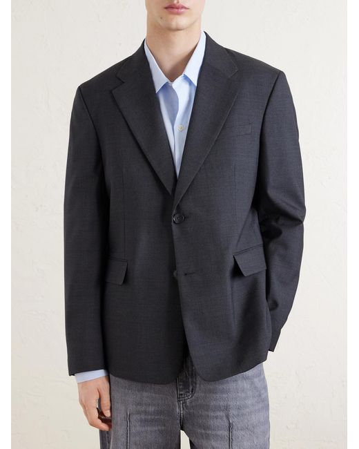 mfpen Black Wool Blazer for men
