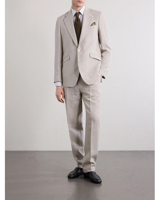 Favourbrook Gray Cooper Linen Suit Jacket for men