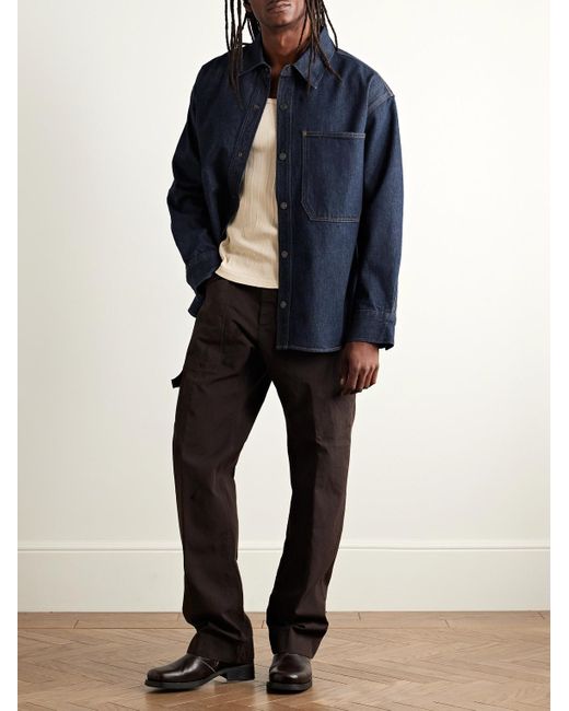 Agolde Blue Corwin Denim Shirt for men