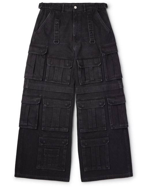 Vetements Black Wide-leg Cargo Jeans for men