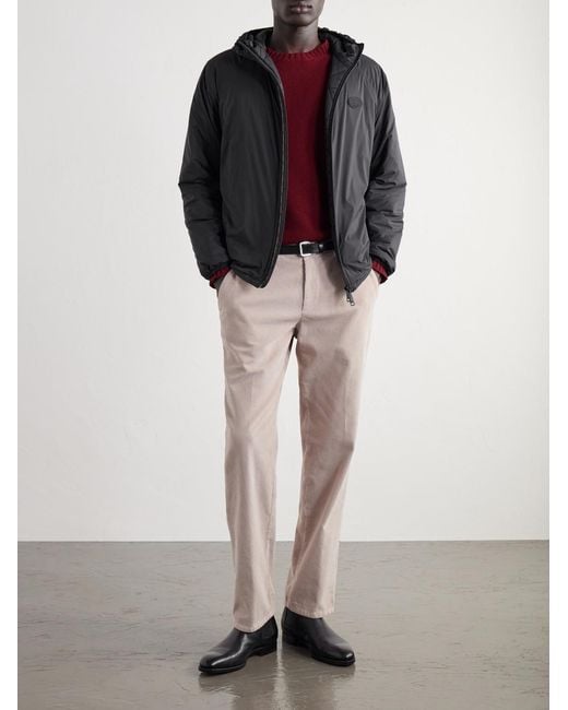 Burberry Black Logo-Appliquéd Shell Hooded Jacket for men