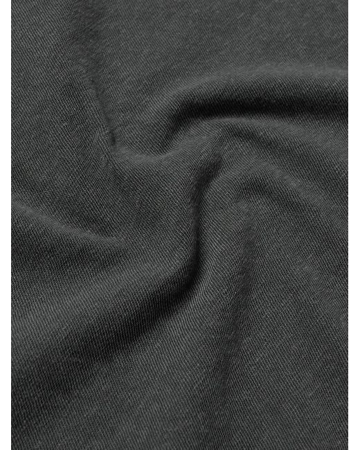 T-shirt in jersey di cotone fiammato tinta in capo di James Perse in Gray da Uomo