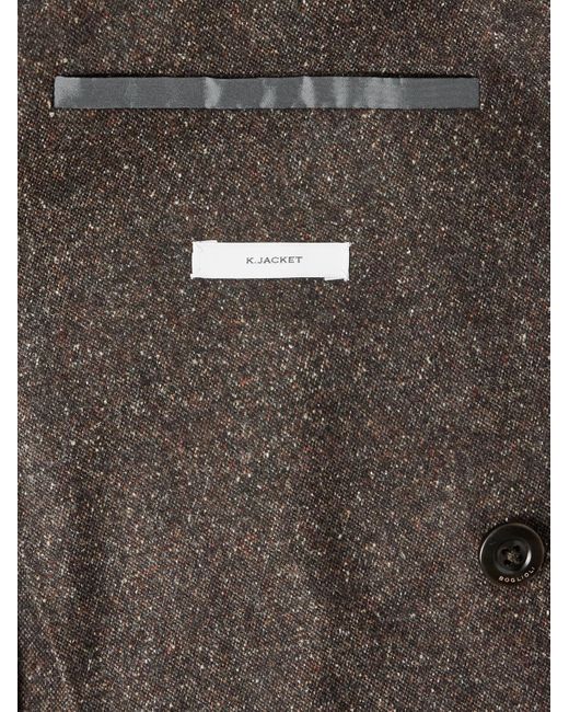 Boglioli Black Double-Breasted Virgin Wool-Blend Blazer for men