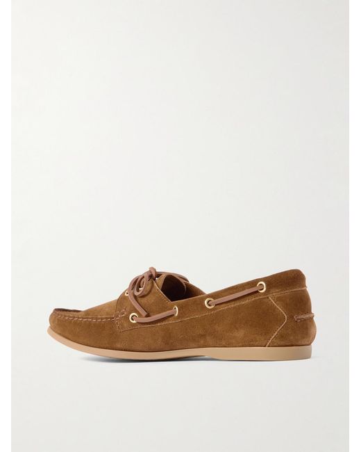 Tom Ford Brown Robin Suede Boat Shoes for men