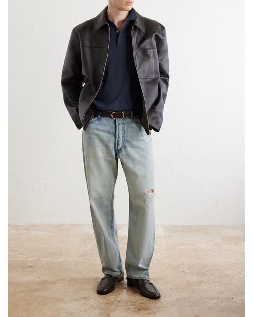 Paul Smith Blue Merino Wool Polo Shirt for men