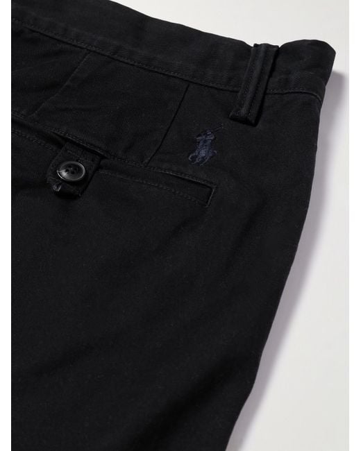 Polo Ralph Lauren Black Straight-leg Stretch-cotton Twill Shorts for men