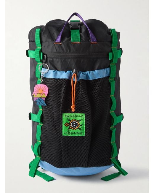 Brain Dead Green Equipment Logo-appliquéd Webbing And Mesh-trimmed Ripstop Backpack for men