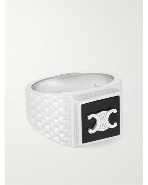 Anello A Sigillo di Céline in White da Uomo