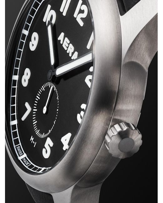 Aera Black M-1 Field Automatic Stainless Steel Watch for men