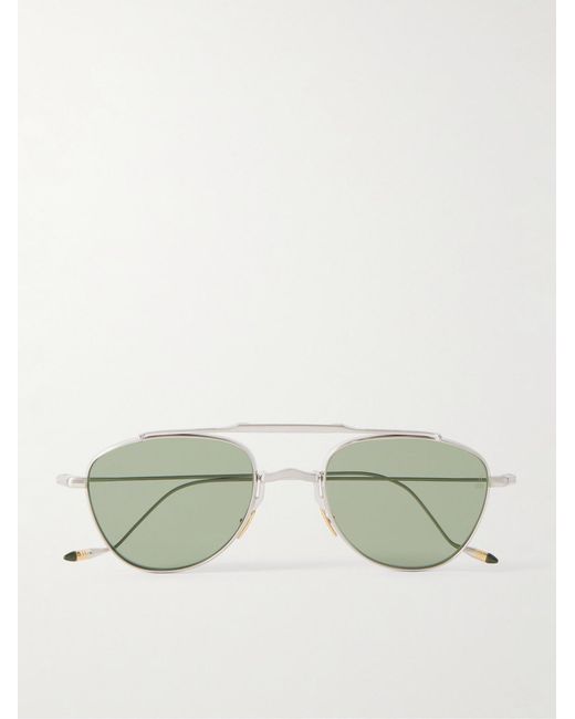 Jacques Marie Mage Green Yellowstone Forever Mollies Aviator-Style Beta Titanium Sunglasses for men