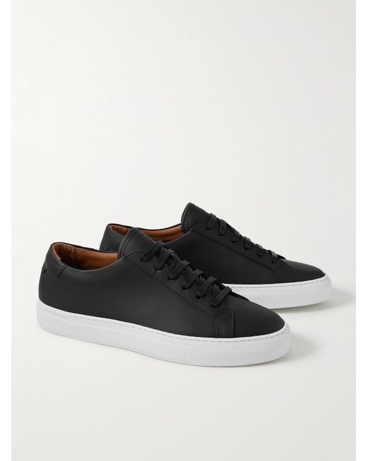 Polo Ralph Lauren Black Jermain Lux Matte-leather Sneakers for men