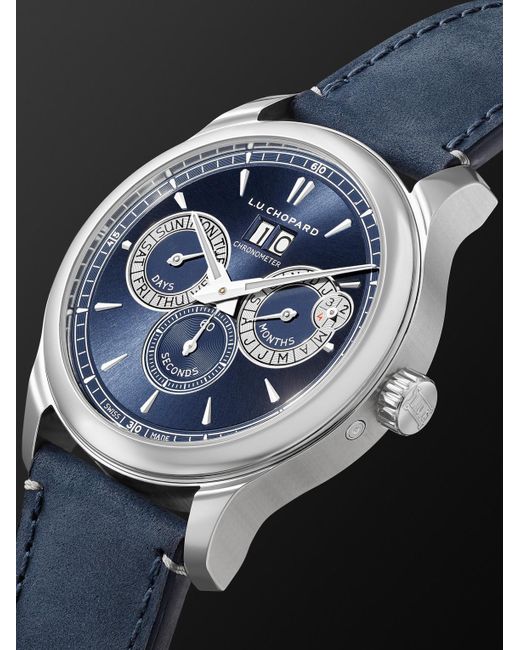 Chopard Blue L.U.C Perpetual Twin Automatic Perpetual Calendar Stainless Steel, Ref. 168561-3003 for men