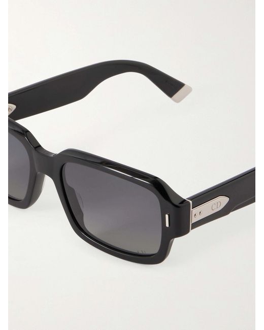 Dior Black Diortailoring Squared-Frame Acetate Sunglasses for men
