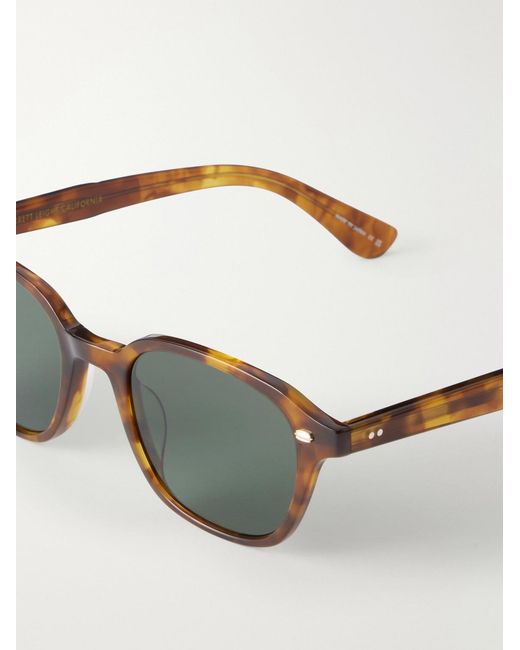 Garrett Leight Green Lachman Round-Frame Acetate Sunglasses for men