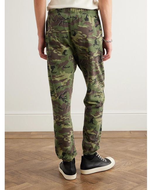 GALLERY DEPT. Green Tapered Camouflage And Logo-Print Cotton-Jersey Sweatpants for men