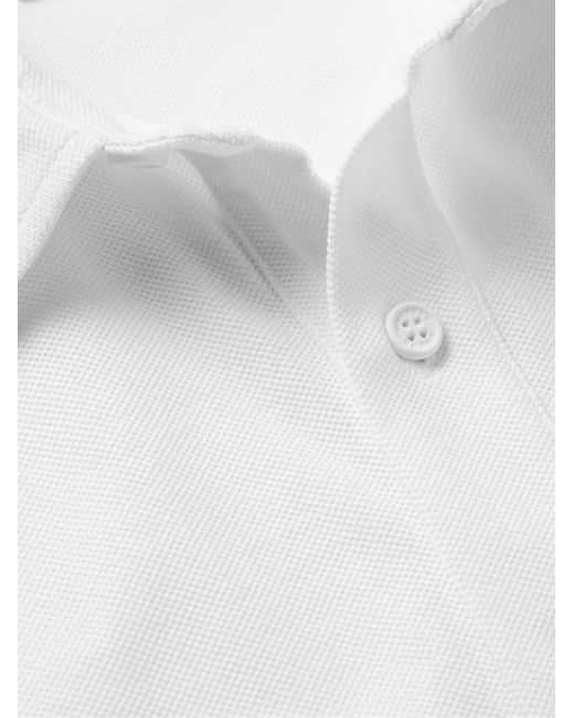 Orlebar Brown White Sebastian Slim-Fit Cotton-Piqué Polo Shirt for men