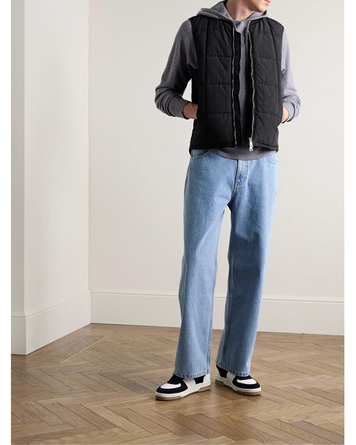 Mr P. Blue Quilted Shell Gilet for men