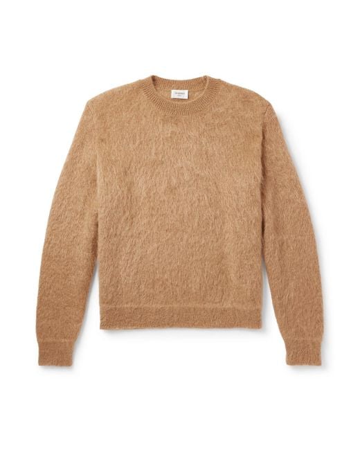 Saint Laurent Natural Slim-Fit Mohair-Blend Sweater for men