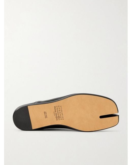 Maison Margiela Black Tabi Babouche Split-Toe Leather Slip-Ons for men