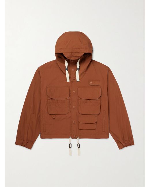 FRIZMWORKS Wading Parka aus Ripstop aus einer Baumwoll-Nylon-Mischung mit Kapuze in Brown für Herren