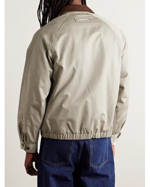 Aimé Leon Dore Blouson aus Baumwoll-Twill mit Logostickerei und Cordbesatz in Gray für Herren
