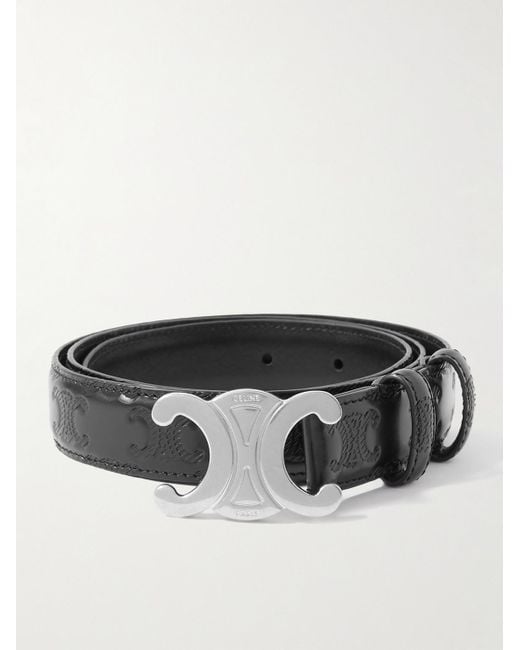 Celine 2 5Cm Triomphe Logo Debossed Leather Belt In Black For Men Lyst UK celine-2-5cm-triomphe-logo-debossed-leather-belt-in-black-for-men-lyst-uk