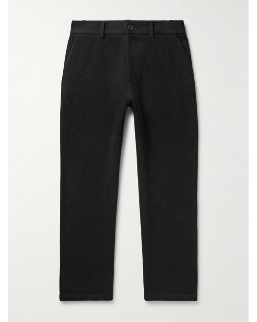 The Elder Statesman Black Straight-Leg Cashmere Trousers for men