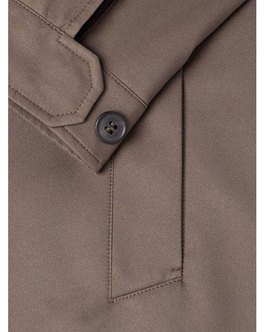 Zegna Brown Motorin 300Cc Satin-Twill Jacket for men