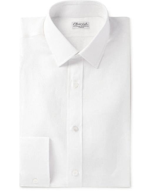 Charvet White Linen Shirt for men