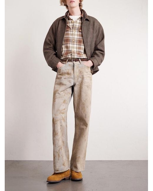 Visvim Brown Lumber Checked Wool And Linen-blend Twill Shirt for men