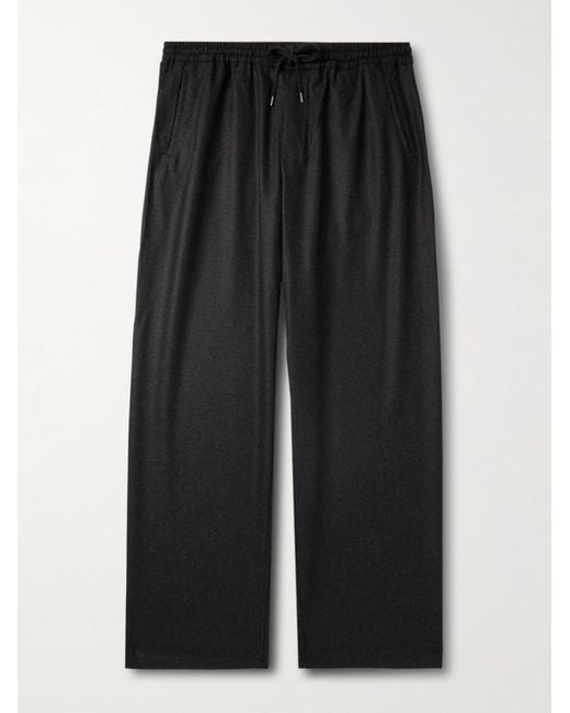 A Kind Of Guise Black Samurai Wide-leg Virgin Wool Trousers for men