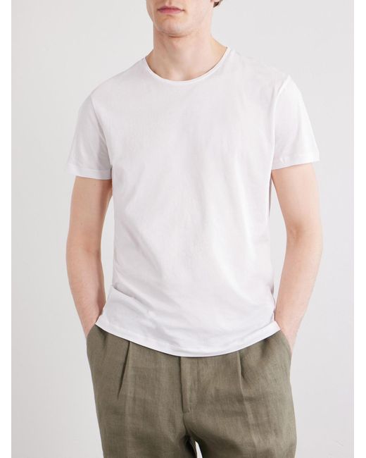 Orlebar Brown White Cotton-Jersey T-Shirt for men